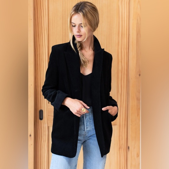 Emerson Fry Black Dylan Cord Jacket, Size Large - Picture 3 of 15